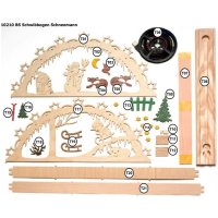 Kuhnert Erzgebirge Bastelset Schwibbogen Schneemann elektrisch