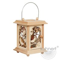Kuhnert Tischlaterne mit großem Glas - Motiv Vögel