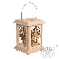 Kuhnert Tischlaterne mit großem Glas - Motiv Engel/Bergmann