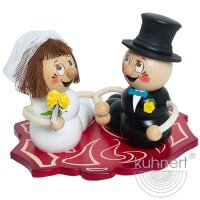 Kuhnert Erzgebirge Rauchwurm Hochzeitspaar Rudi und Rosi