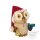 Kuhnert Mini Eule Weihnachtsmann natur Höhe 7 cm