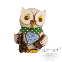 Kuhnert Mini Eule mit Lebkuchenherz natur Höhe 7 cm