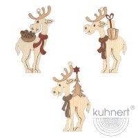 Kuhnert Erzgebirge Baumschmuck Elch, 6er Set, mit...