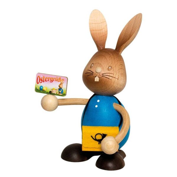 Kuhnert Erzgebirge Stupsi Hase Postbote Höhe 12 cm