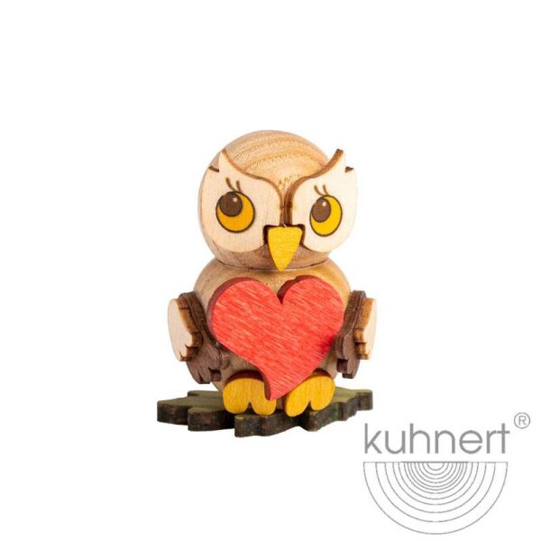 Kuhnert Eulenkind mit Herz zum Stellen Höhe 4 cm