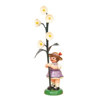 Hubrig-Volkskunst Blumenkinder Mädchen mit Maiglöckchen Höhe 11 cm