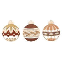 Kuhnert Erzgebirge Baumschmuck Christbaumkugeln, 6er Set,...