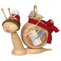 Kuhnert Rauchfigur Sunny Schnecke mit Strickzeug 15 cm