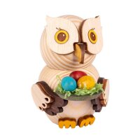 Kuhnert Mini Eule mit Ostereiern natur Höhe 7 cm