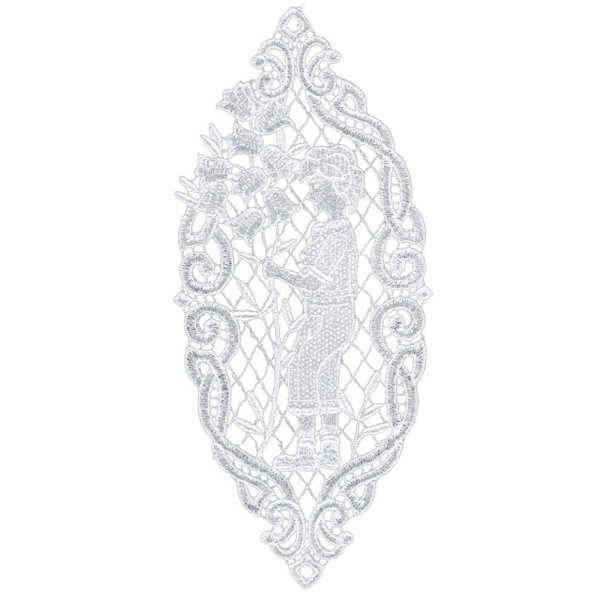Fensterbild Junge 1-farbig 16 x 36 cm Plauener Spitze