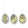 Baumbehang Osterei 6er Set 3-farbig 7 cm Plauener Spitze