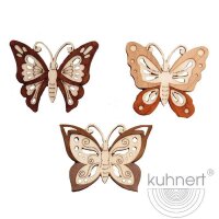 Kuhnert Erzgebirge Baumschmuck Schmetterling, 6er Set aus...