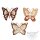 Kuhnert Erzgebirge Baumschmuck Schmetterling, 6er Set aus Echtholzfurnier