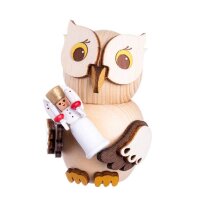 Kuhnert Mini Eule mit Engel natur Höhe 7 cm