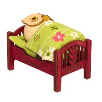 Kuhnert Mini Eule im Bett farbig Höhe 7 cm