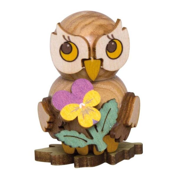 Kuhnert Eulenkind mit Blume zum Stellen Höhe 4 cm