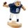 KWO Erzgebirge Räuchermann Footballspieler blau Höhe 20 cm
