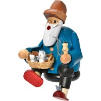 KWO Erzgebirge Räuchermann Kantenhocker Katzenfreund...