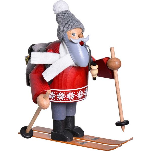 KWO Erzgebirge Räuchermann Skiwanderer Höhe 18 cm