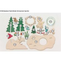Kuhnert Erzgebirge Bastelset Teelichthalter Schneemann Sportler