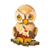 Kuhnert Eulenkind mit Schaukelpferd Höhe 4 cm