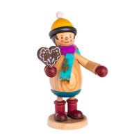 Kuhnert Holzfigur Mäxchen mit Lebkuchen Höhe 12 cm
