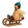 Kuhnert Holzfigur Mäxchen Schlittenfahrer Höhe 12 cm
