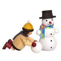 Kuhnert Holzfigur Mäxchen mit Schneekugel und...