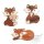 Kuhnert Baumschmuck Fuchs 6-er Set aus Sperrholz und Echtholzfurnier