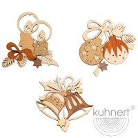 Kuhnert Baumschmuck Baumdekoration 6-er Set aus Sperrholz...
