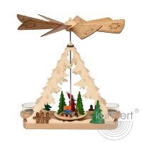 Kuhnert Erzgebirge Teelichtpyramide Weihnachtsmann 2...