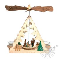 Kuhnert Erzgebirge Teelichtpyramide mit Waldtieren 2...
