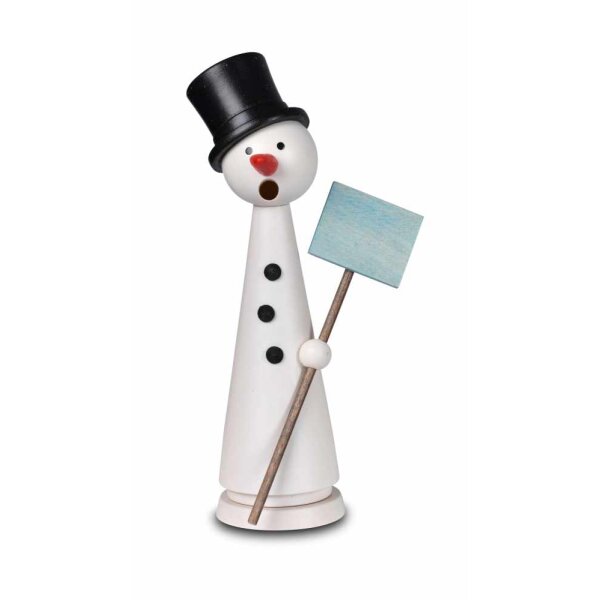 KWO Erzgebirge Räuchermann Schneemann Herbert Höhe 15 cm