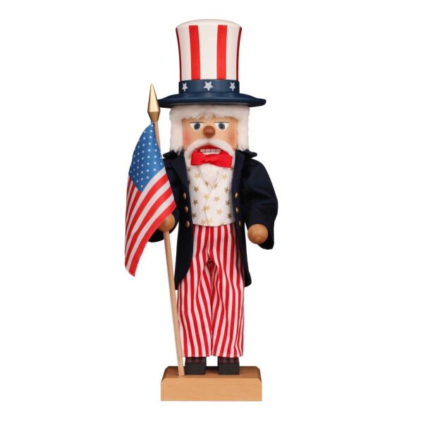 Christian Ulbricht Erzgebirge Nussknacker Uncle Sam 52 cm