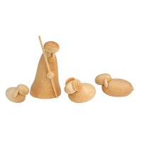 Schalling Hirte kniend mit Schafen, natur 4-tlg....